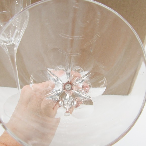 Kate Spade Lenox Harrison Crystal Wine Glasses Set of 2 Etched Stemware - Picture 3 of 9